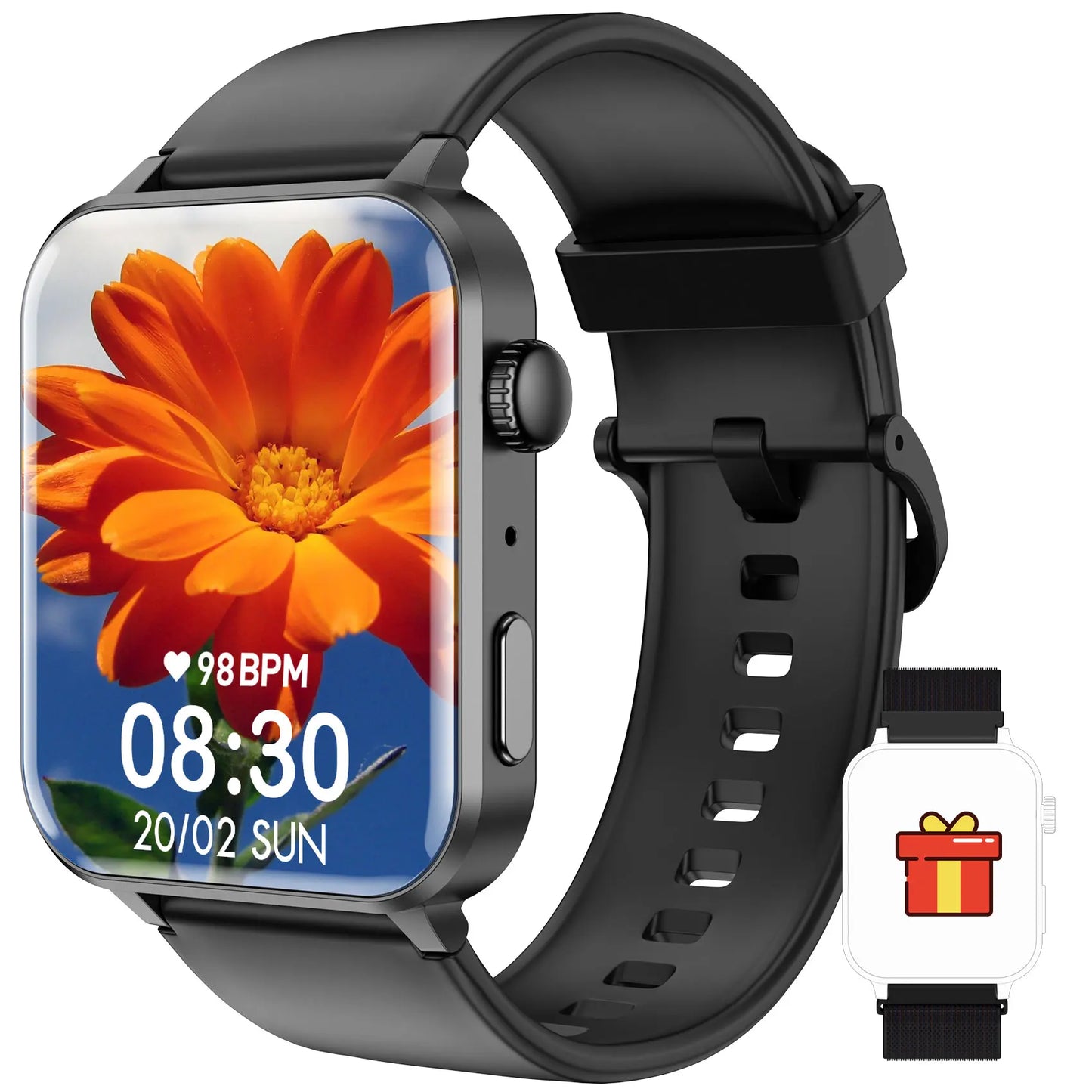 Blackview R30PRO Bluetooth Smartwatch Health Monitoring 100+ Sport Mode Fitness Watch 1.85‘’ HD TFT Screen Watches for Men Women