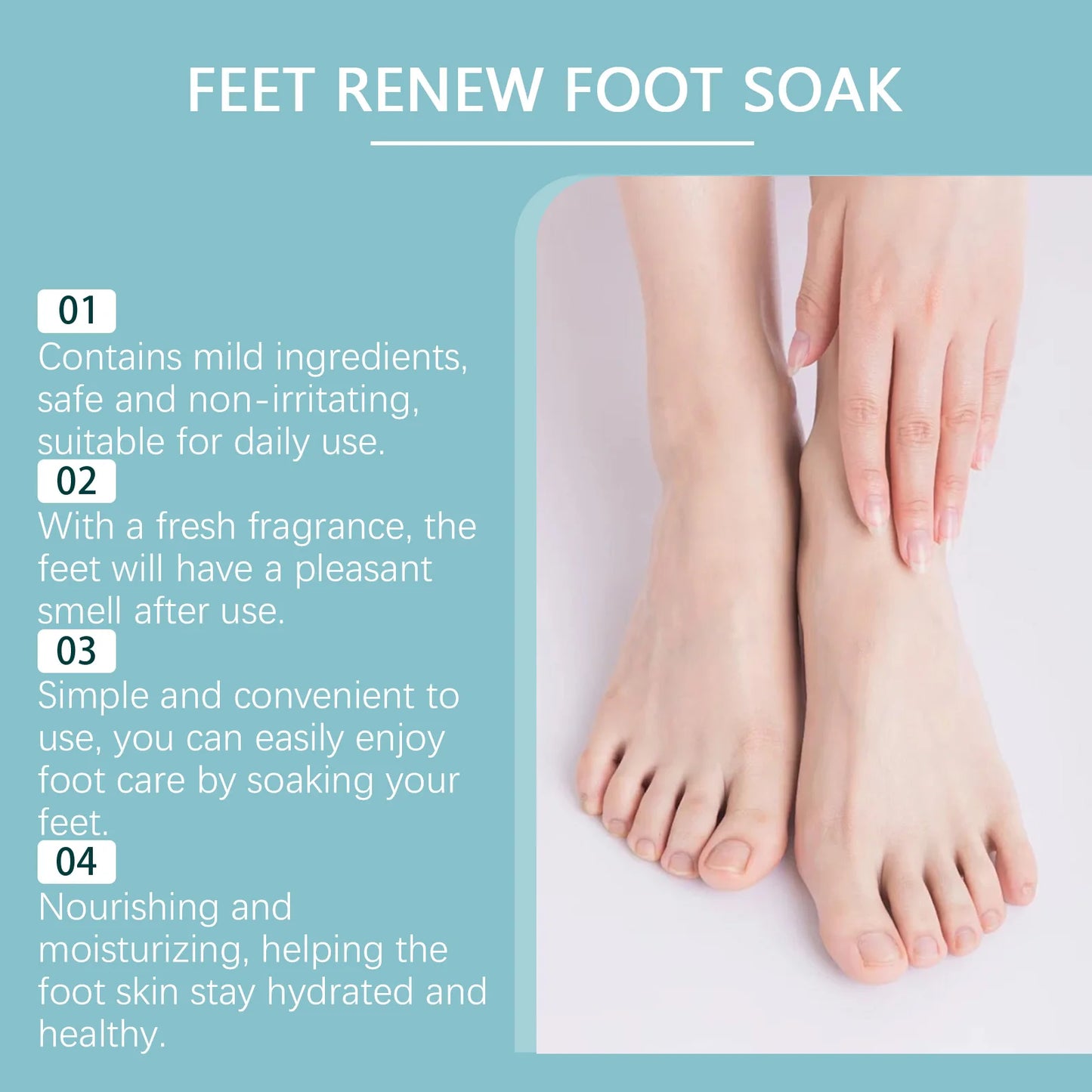 Foot Salt Bath Stress Relief Dead Skin Remover Deep Cleansing Bath Soak Magnesium Moisturizing Body Feet Relaxing Bath Salt 100g