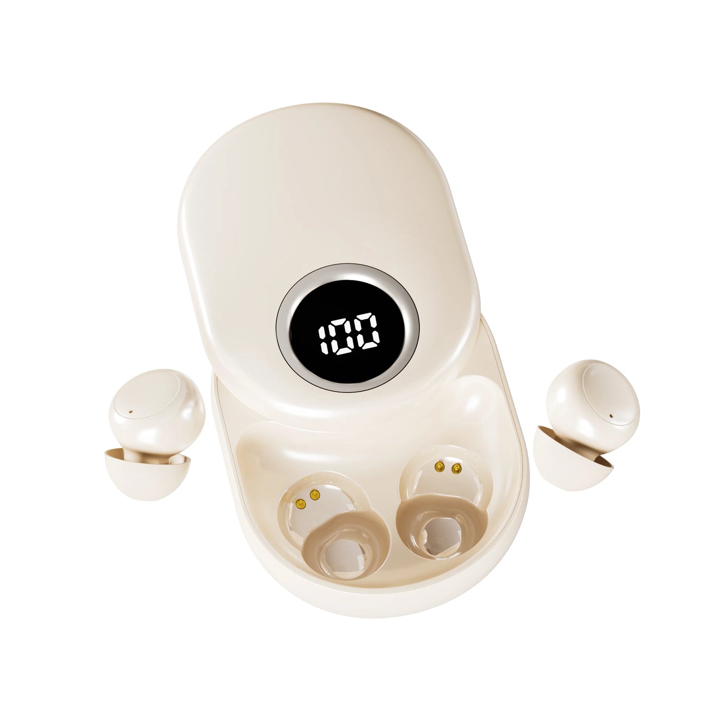 SK55 Bluetooth Wireless Earbuds Sleep Earphones, Bluetooth 6.0, Noise-Canceling Earphones.Improves Sleep Quality, Zero Pressure On The Ears When Sleeping On Your Side, Invisible Flat-head Earphones, Suitable For Travel And Si