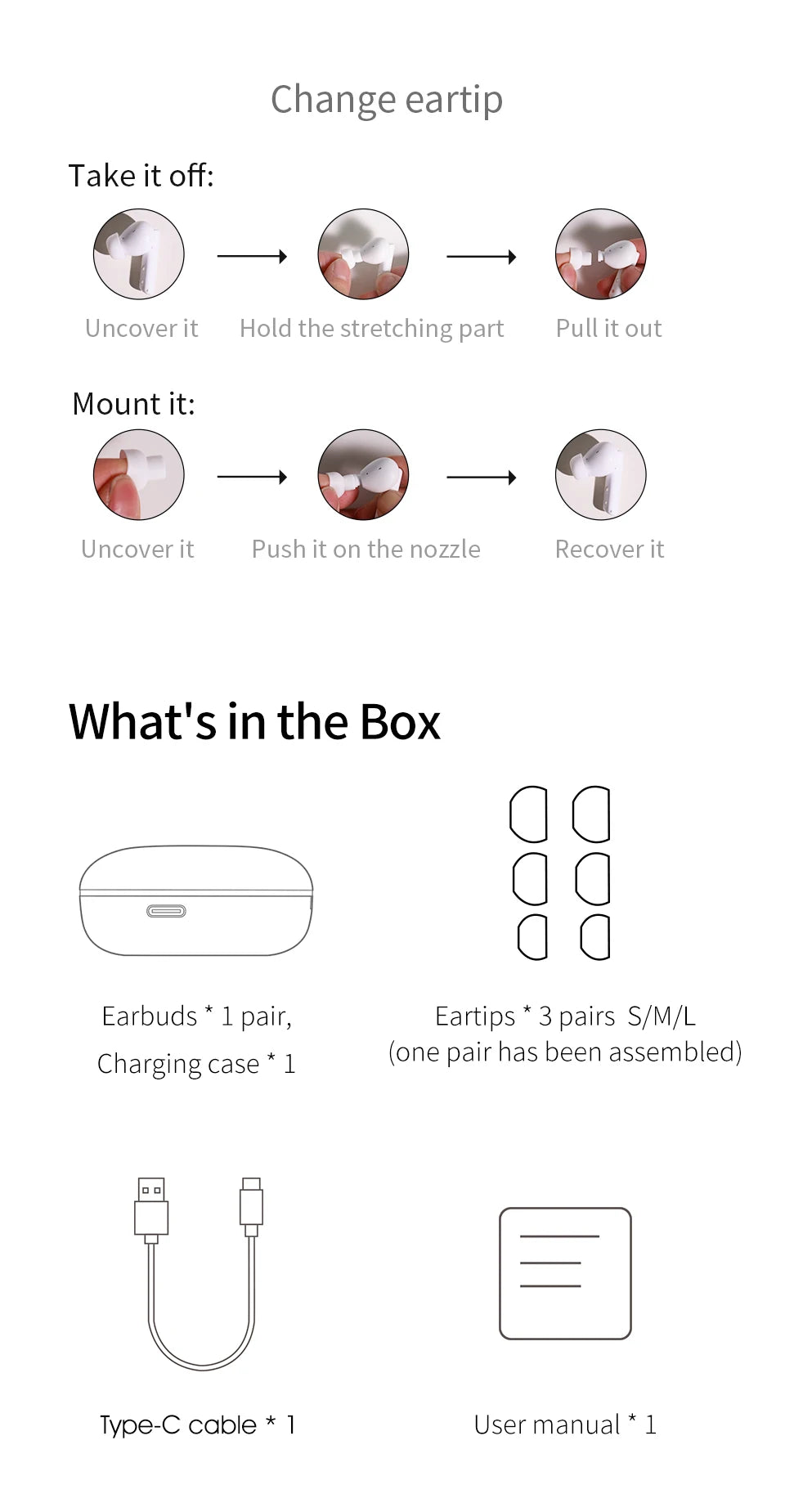 QCY HT05 MeloBuds ANC Wireless Earphone 40dB Noise Cancelling Bluetooth 5.2 Headphone 6 Mic ENC HD Call Earbud Transparency Mode
