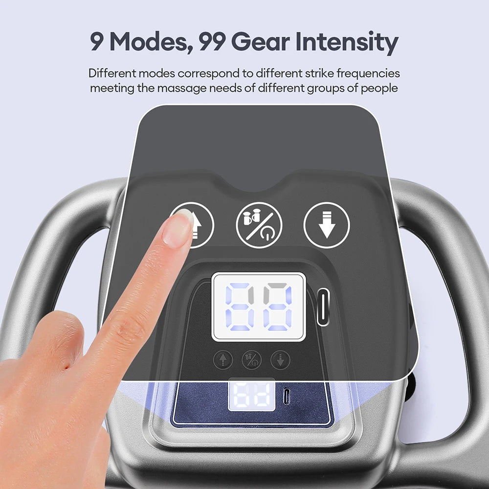 18/24 Heads Fascia Gun Red Light Deep Tissue Muscle Massager Wireless Massage Gun for Back Waist Leg Body Muscle Relaxation Home Gym