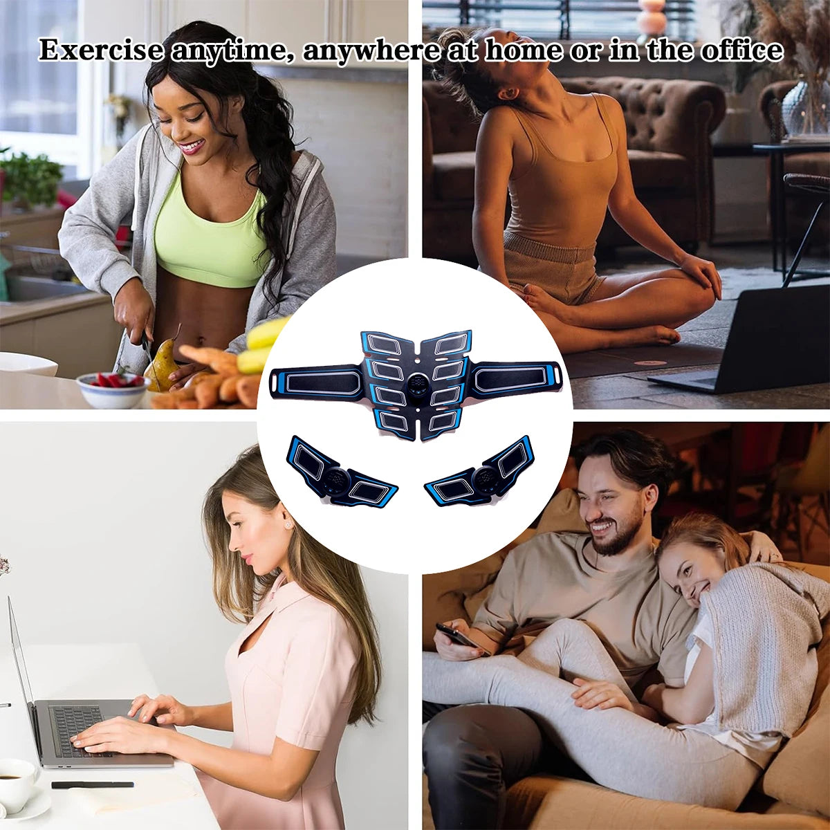 Fitness Equipment EMS Stimulator for Men & Women Abdominal Muscle Stimulation Training with 6 Modes And 18 Intensities for Muscle Training