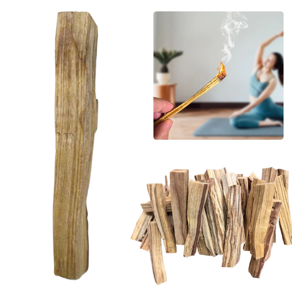 Palo Santo Sticks Natural Incense Sticks Purifying Healing Stress Relief Natural Crude Wood Strips for Home Living Room Office