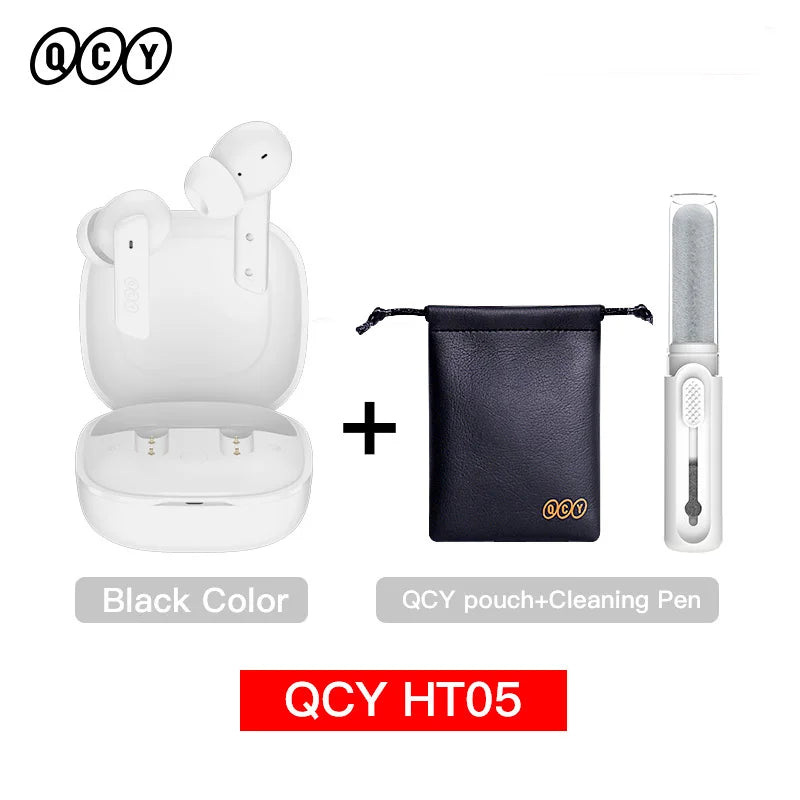 QCY HT05 MeloBuds ANC Wireless Bluetooth 5.2 Earphones 40dB Active Noise Cancellation Headset In-Ear Mics Handfree Phone Earbuds