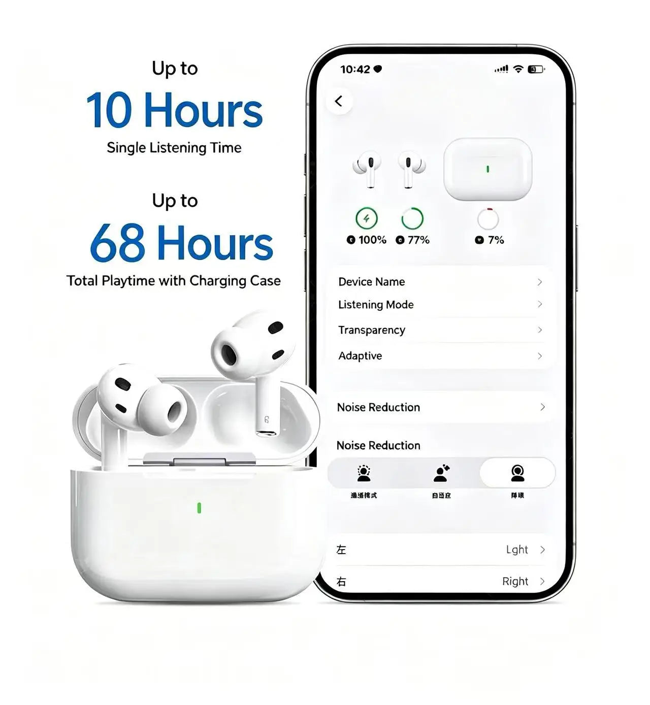 [Pro3] Sports Wireless Earbuds ANC Noise Cancelling Bluetooth Headphones Real-Time Heart Rate Monitor Sweatproof HiFi Stereo Earphones For Running Gym Office All Bluetooth