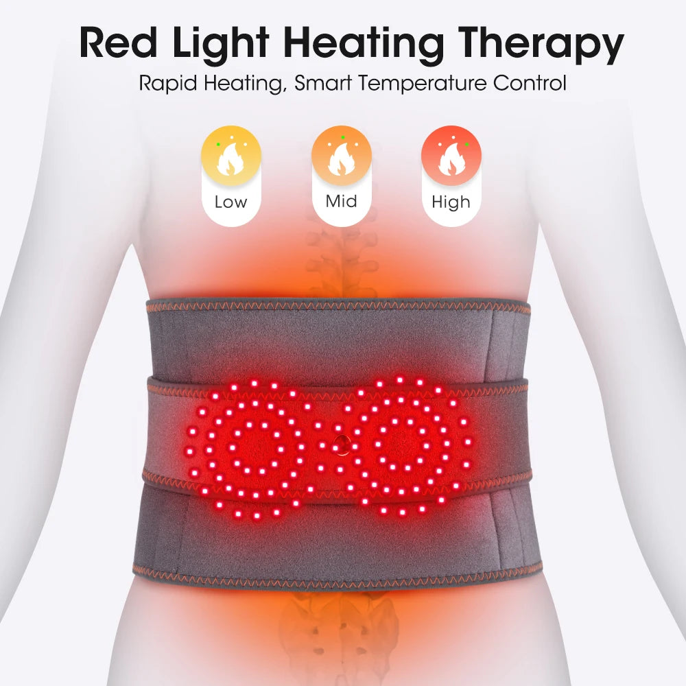 Electric Heating Waist Massager Belts Vibration Hot Compress Brace Belt Back Lumbar Fatigue Relax Massage Machine Heated Pad