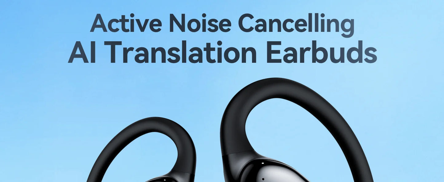 Active Noise Cancelling Ear Buds AI Translation Wireless Earbuds 96hrs Playback Bluetooth Headphones with Earhooks Microphone