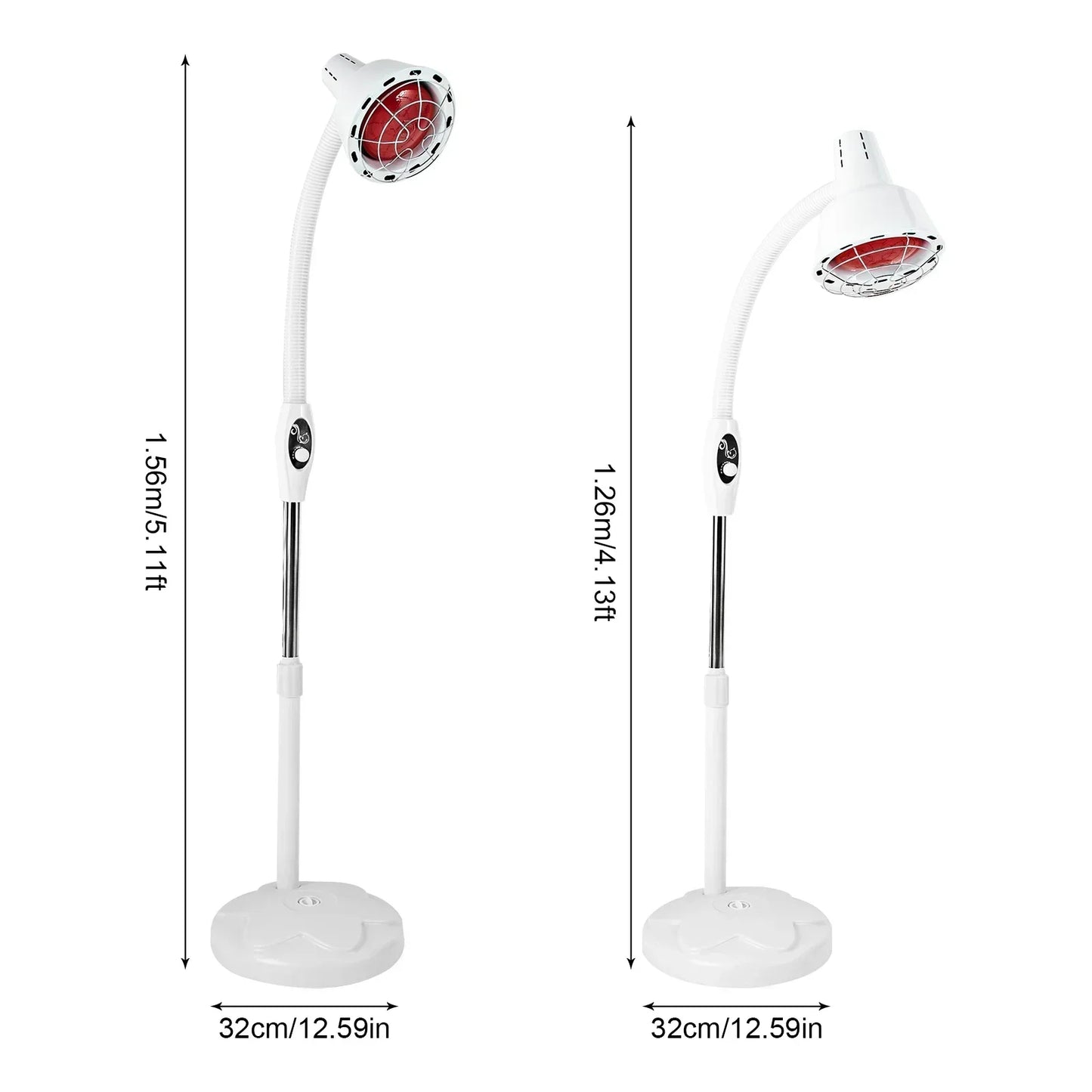 Infrared Light Lamp, Single Head Heat Light, 110V 275W Adjustable Temperature Hair Heat Lamps Machine, Salon Heat Lamp Equipment