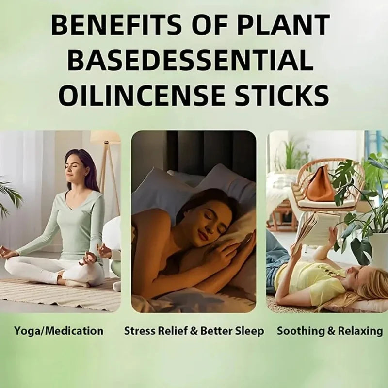 91pcs Natural Blessing Ceremony Incense Praying For Health Love Wealth Natural Sandalwood Incense Sticks With Incense Holder