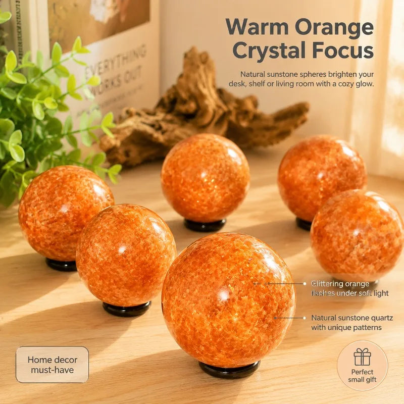 Natural high-quality sunflower crystal ball, is a casual crystal with random styles, suitable for Valentine's Day, Thanksgiving, and Halloween holiday gifts for family and friends, as well as home, office, and study decoratio