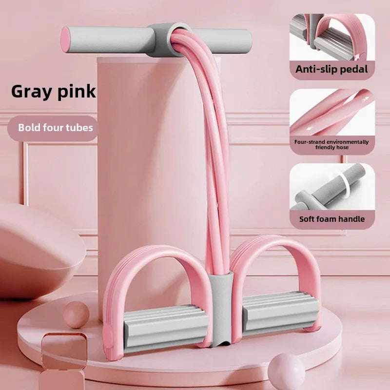1pc Home Pedal Puller Fitness Set - Full Body Toner for Arms, Abs & Legs - Non-Slip Handles & Eco-Friendly Latex Band for Women