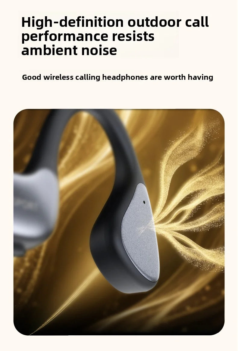 Bone Conduction Wireless Bluetooth Headphones Bluetooth 6.0 Sport Earphones Water And Sweat Proof Headset HD Call  Bluetooth Headphones With Mic
