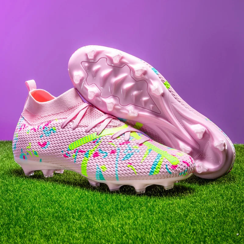 New Men Football Boots Match Sneakers Soccer Shoes Non-Slip Professional Training Shoes Grass Outdoor Sport Ultralight Unisex