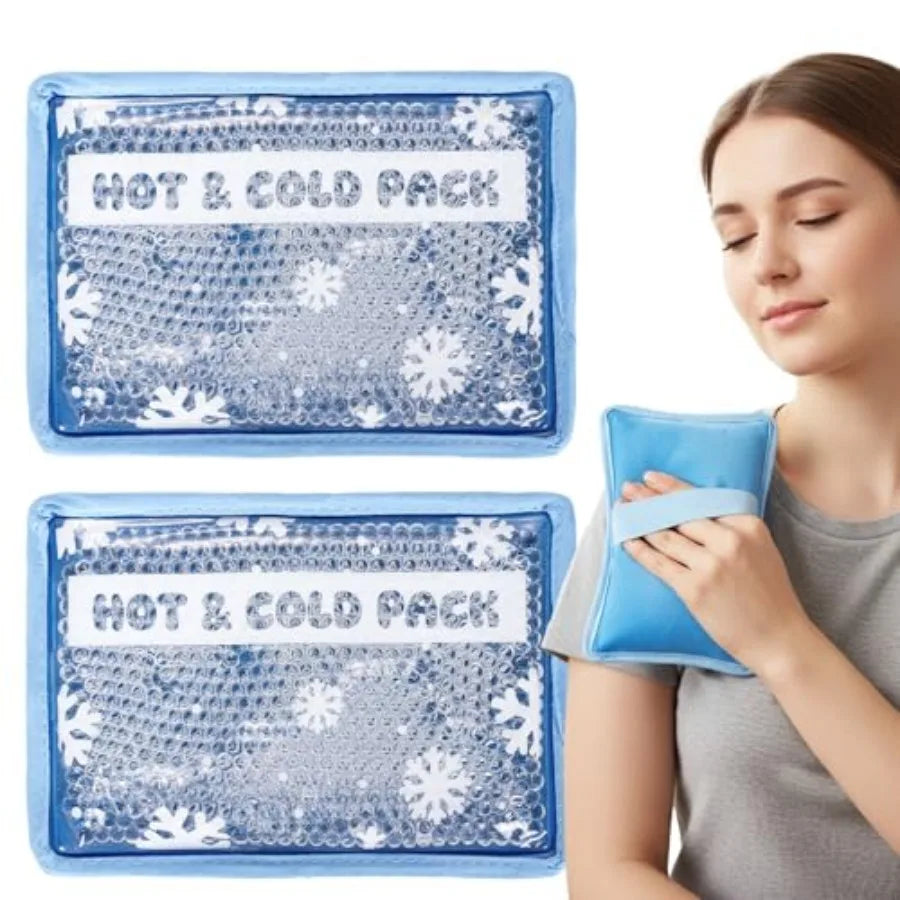 Gel Ice Pack Ice Bag with Strap-1 Pack Reusable Hot and Cold Pack Compress for Knee, Shoulder, Feet, Back, Ankle, Neck, Hip, El