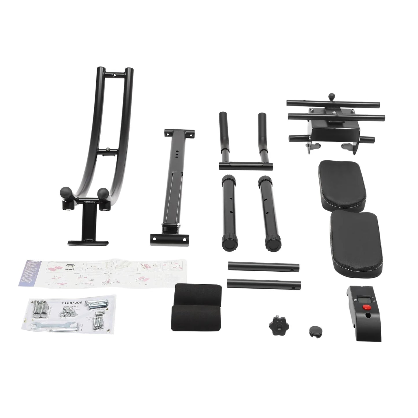Ab Trainer Abdominal Multi-Functional Adjustable Workout Bench with LED Monitor 330lbs Capacity for Men, Women