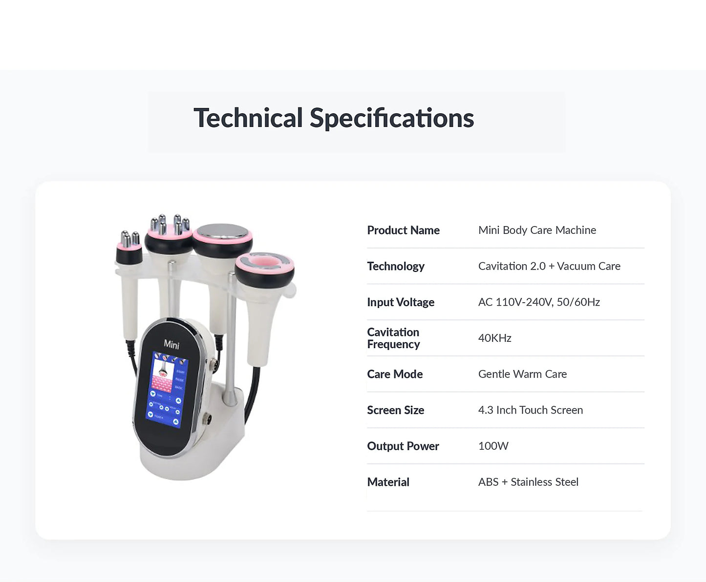 （Overseas Warehouse Shipment） Professional 40K Cavitation Machine for Body Slimming Fat Burning RF Massage Shaping Device