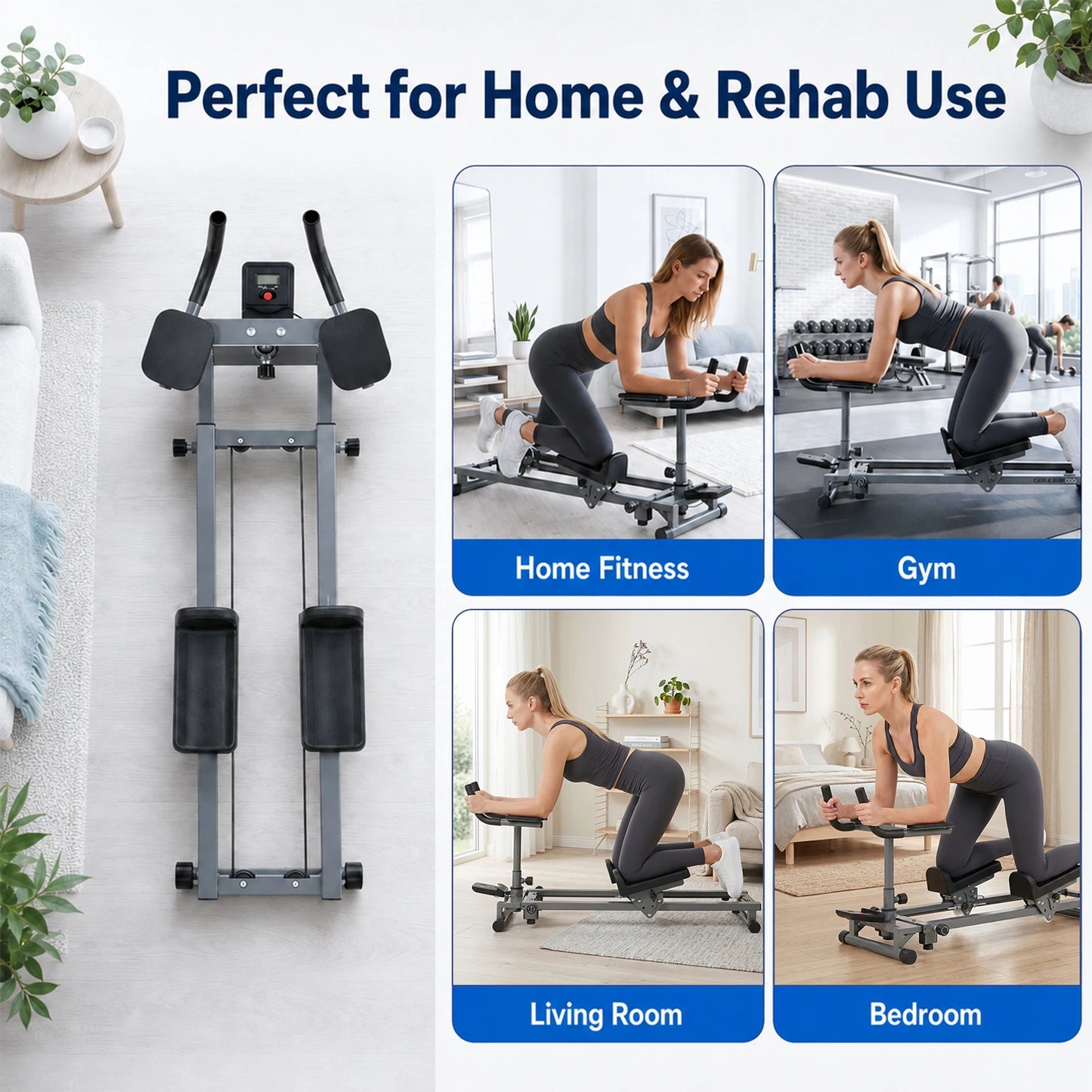 Crawling Machine, Adjustable Height Length Back Stretcher with Counter, Crawling Training Machine, for Home Gym Studio Cardio Fitness Exercise Core Training Office