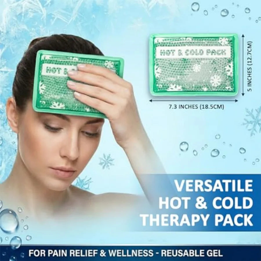 Gel Ice Pack Ice Bag with Strap-1 Pack Reusable Hot and Cold Pack Compress for Knee, Shoulder, Feet, Back, Ankle, Neck, Hip, El