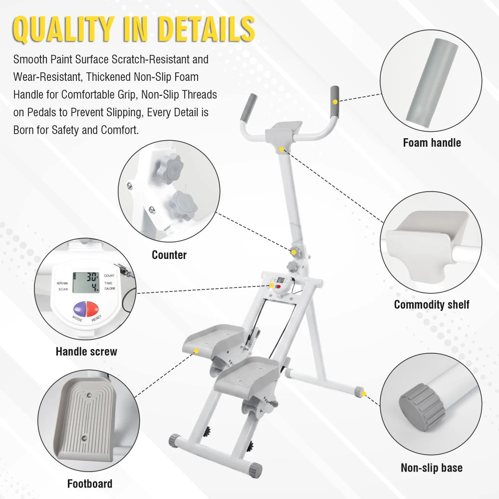 Ye Stair Stepper Machine, Vertical Climber w/ LCD Display, Compact Cardio Step Trainer for Full-Body Home Workouts