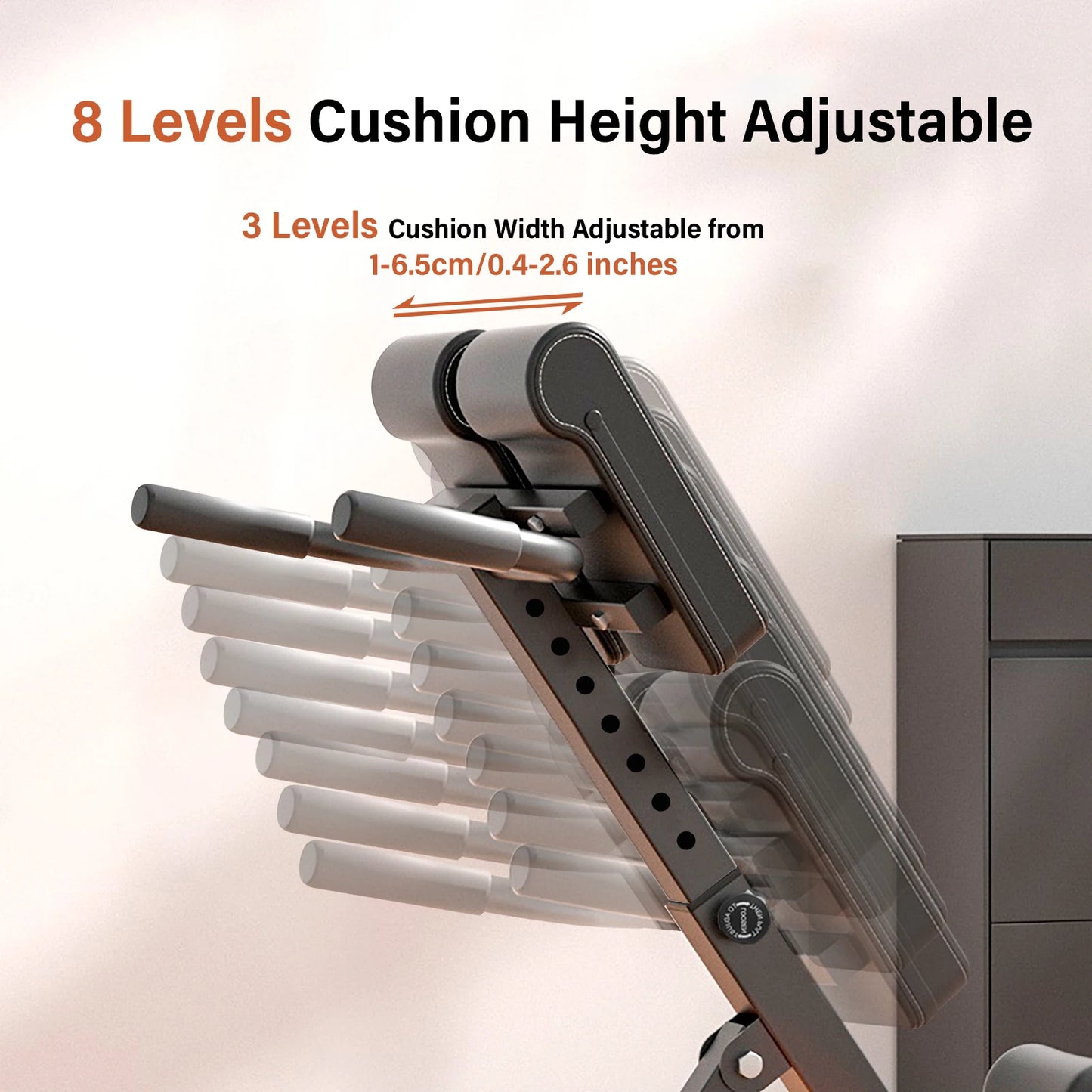 Adjustable Roman Chair for Home Gym, Folding Hyperextension Bench for Lower Back, Heavy Duty Back Extender Machine with 5-Level Height Settings, Space Saving Exercise Equipment for Glutes Abs and Hip Training
