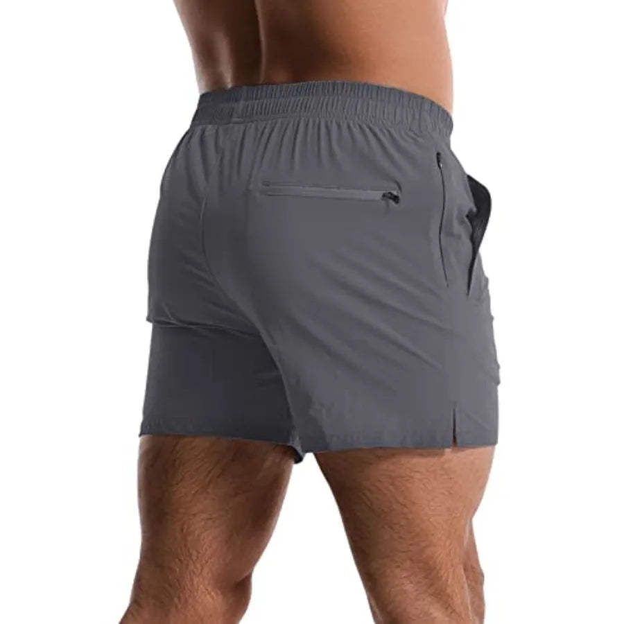 2 Pack Mens Athletic Shorts 5 Inch Quick Dry Gym Workout Shorts Men Lightweight Sports Running Shorts with Pockets