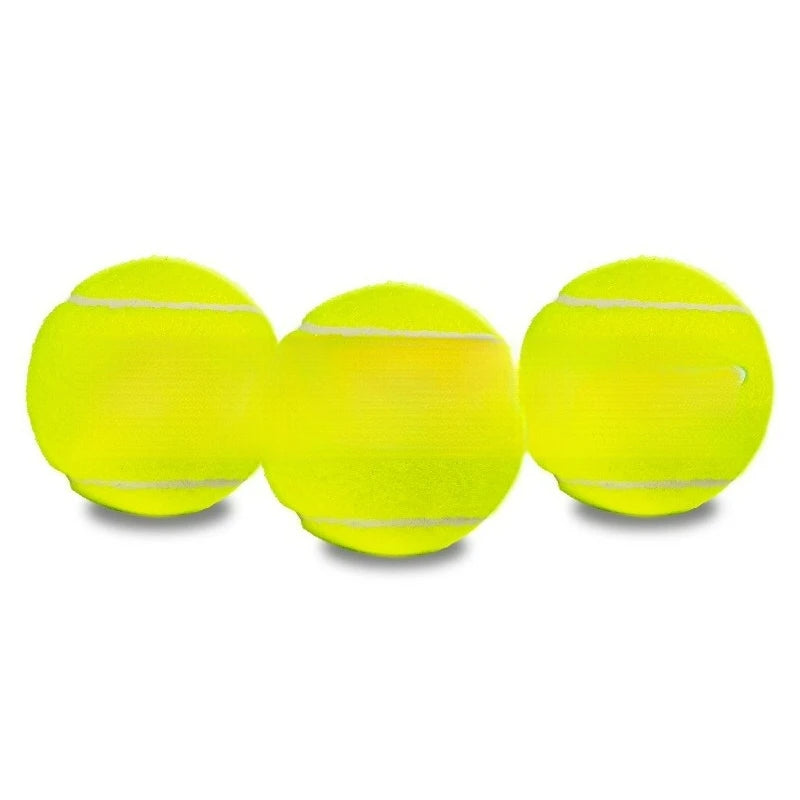 Practice Pressureless Tennis Balls - Great for Beginner Training + Practice - Low Bounce Balls for All Court Surfaces - Yellow - 3 Pack