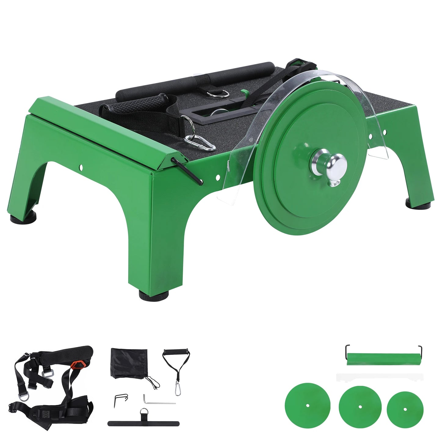 Flywheel Trainer with Adjustable Length Strap Flywheel Centrifuge with Accessories for Home Office Travel Women Yoga Men Squat
