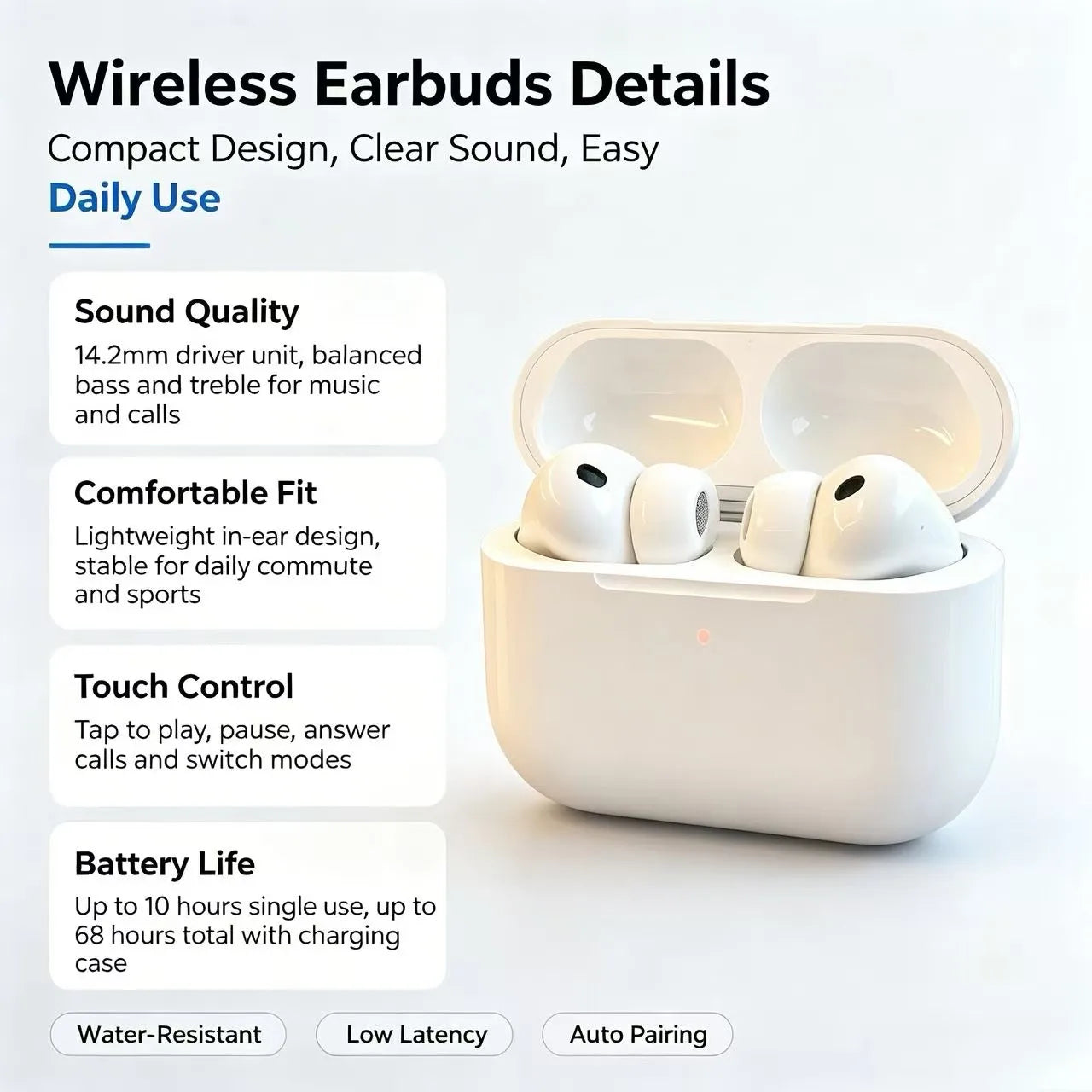 [Pro3] Sports Wireless Earbuds ANC Noise Cancelling Bluetooth Headphones Real-Time Heart Rate Monitor Sweatproof HiFi Stereo Earphones For Running Gym Office All Bluetooth