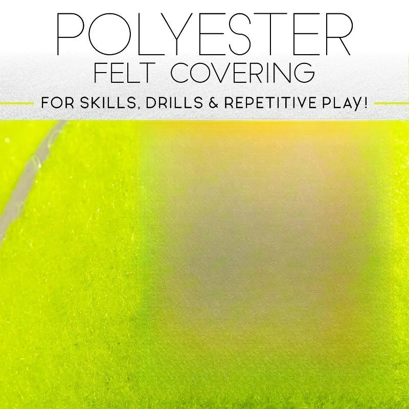 Practice Pressureless Tennis Balls - Great for Beginner Training + Practice - Low Bounce Balls for All Court Surfaces - Yellow - 3 Pack