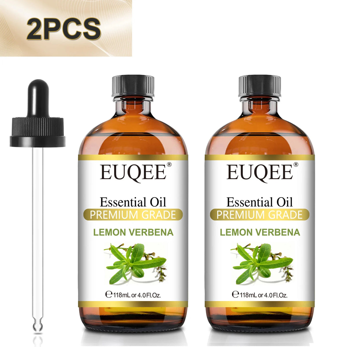 EUQEE 2PCS Premium Essential Oil Gift Set For Soap & Candle Making 118ml Myrrh Spearmint Catnip Lavender Aromatherapy Essential Oil For Diffuser