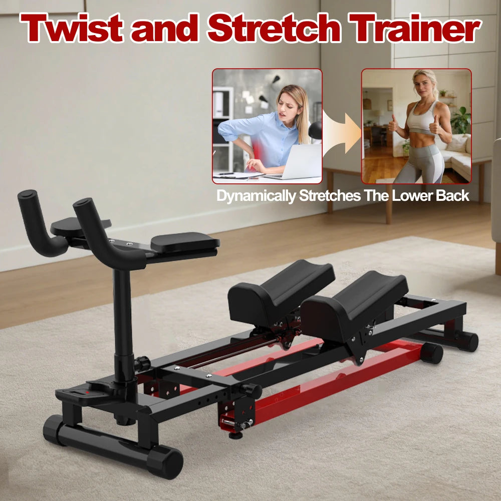 Ye 3-in-1 Spine Twist Stretcher, Stair Stepper & Waist Trainer, Adjustable Back Stretcher for Lower Back Exercise, Core Activation & Full-Body Workout