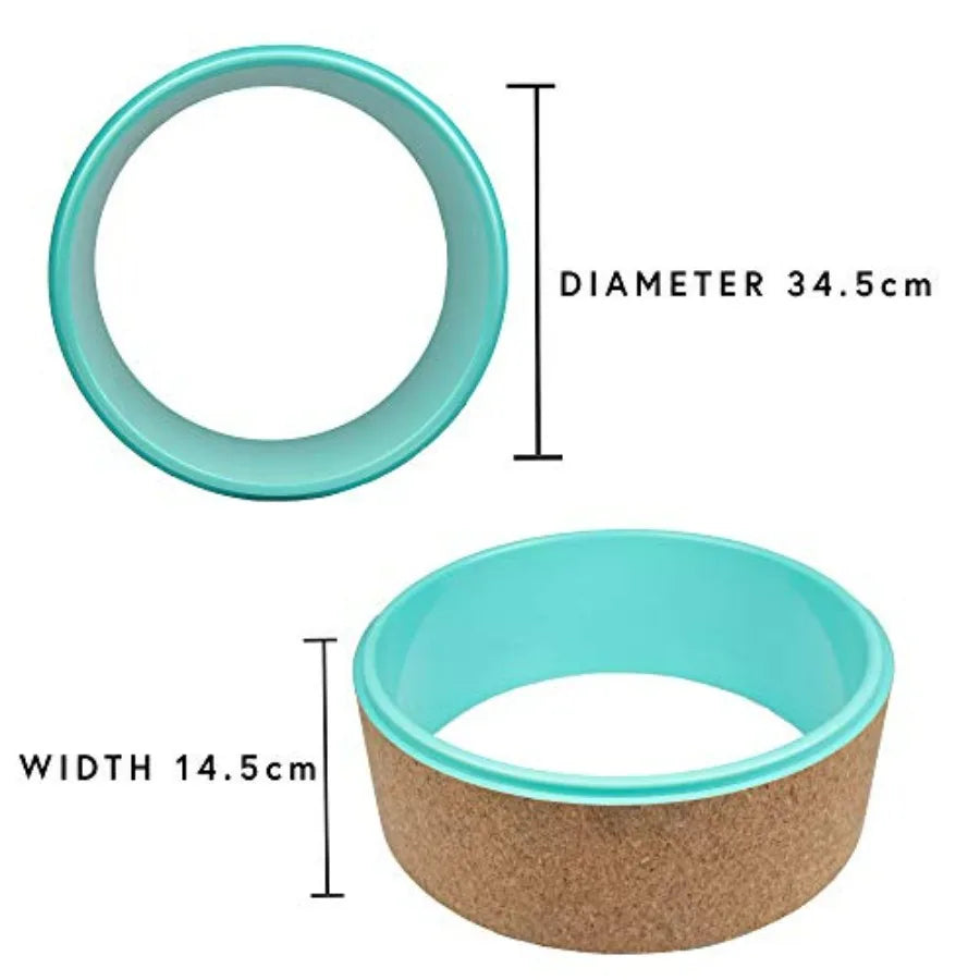 Yoga Wheel, Exercise Prop for Back Pain, Yoga Poses, Pilates, Stretches, Backbend Inversions and Bridge Position, Improves Flex