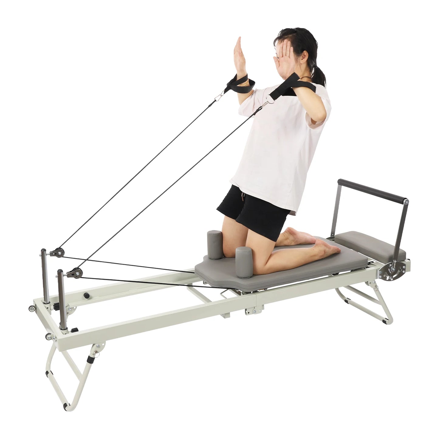 120kg/264.55lbs Foldable Pilates Reformer Machine, Multifunctional Yoga Fitness Equipment, Pilates Exercise Equipment