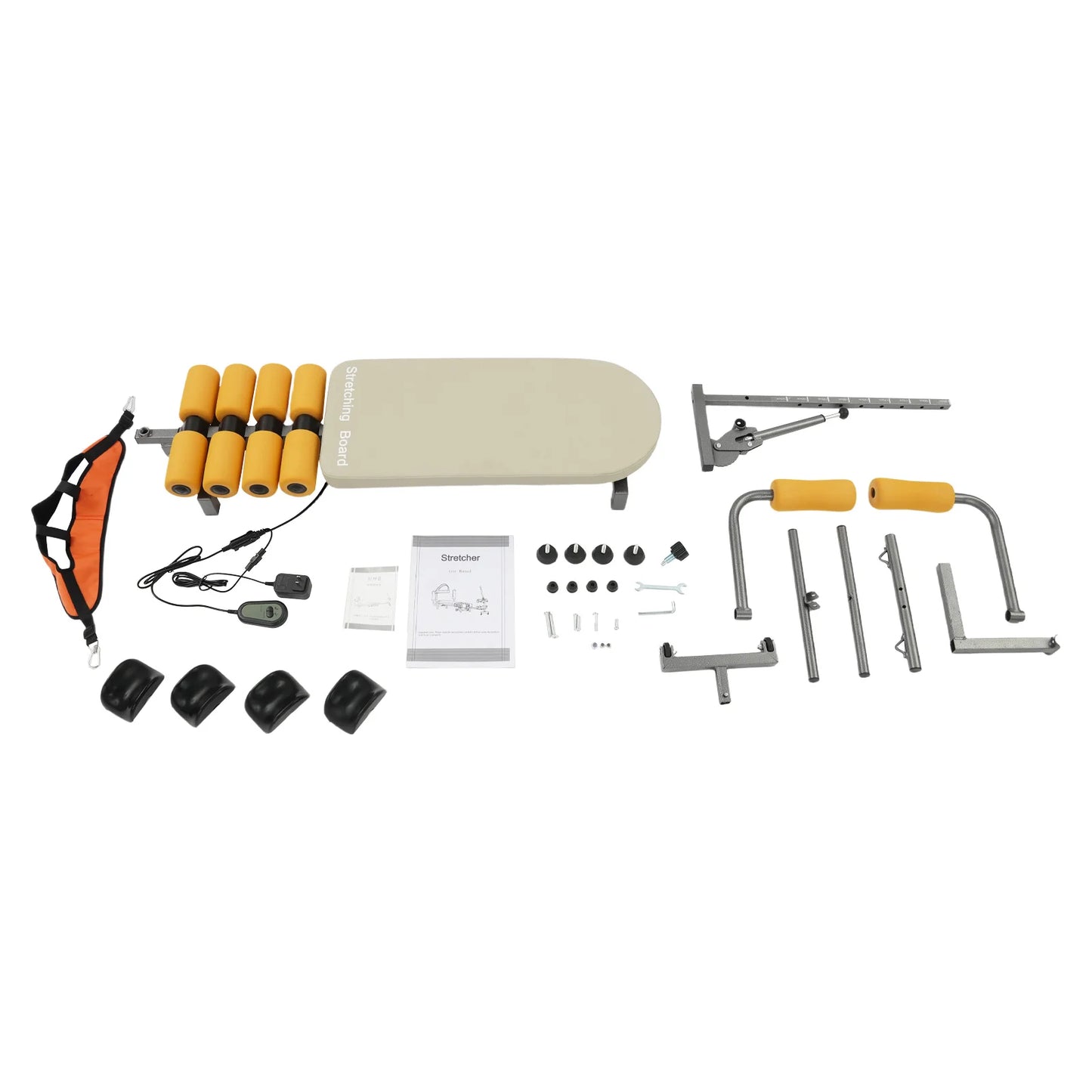 Electric Stretching Bench, Adjustable Back Stretching Machine with Remote Control & 8 Gears Length for Neck Back Relief