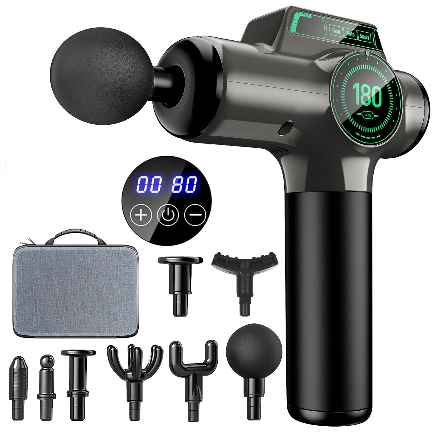 Powerful Massage Gun with 99 Speed Adjustable Levels 8 Attachments Box for Full Body Muscle Recovery