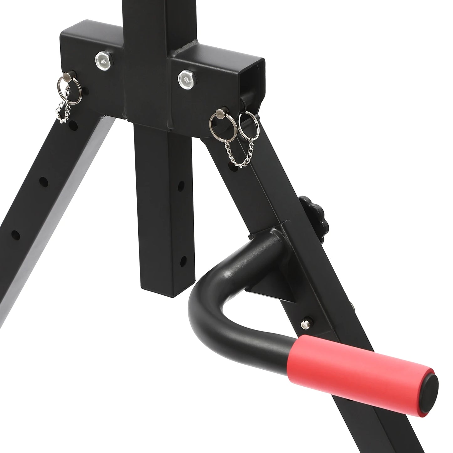 Triangular Pull Up Station Adjustable Height Pull Up Bar Gym Dip Bar Power Tower Workout Dip Station Chin Up Bar for Home Gym Equipment