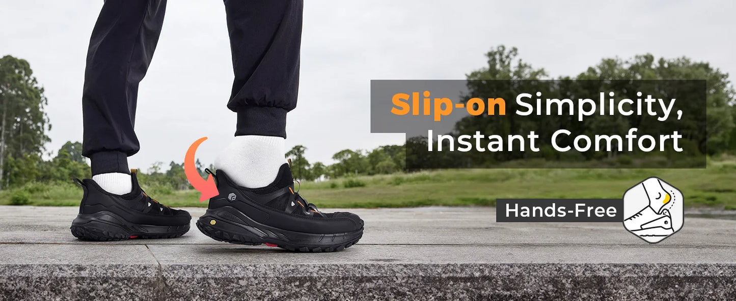 Fittington Slip-on Shoes Wide Sneakers For Men Soft Mens Running Shoe Slip Resistant Hiking Walking Shoes With Arch Spport