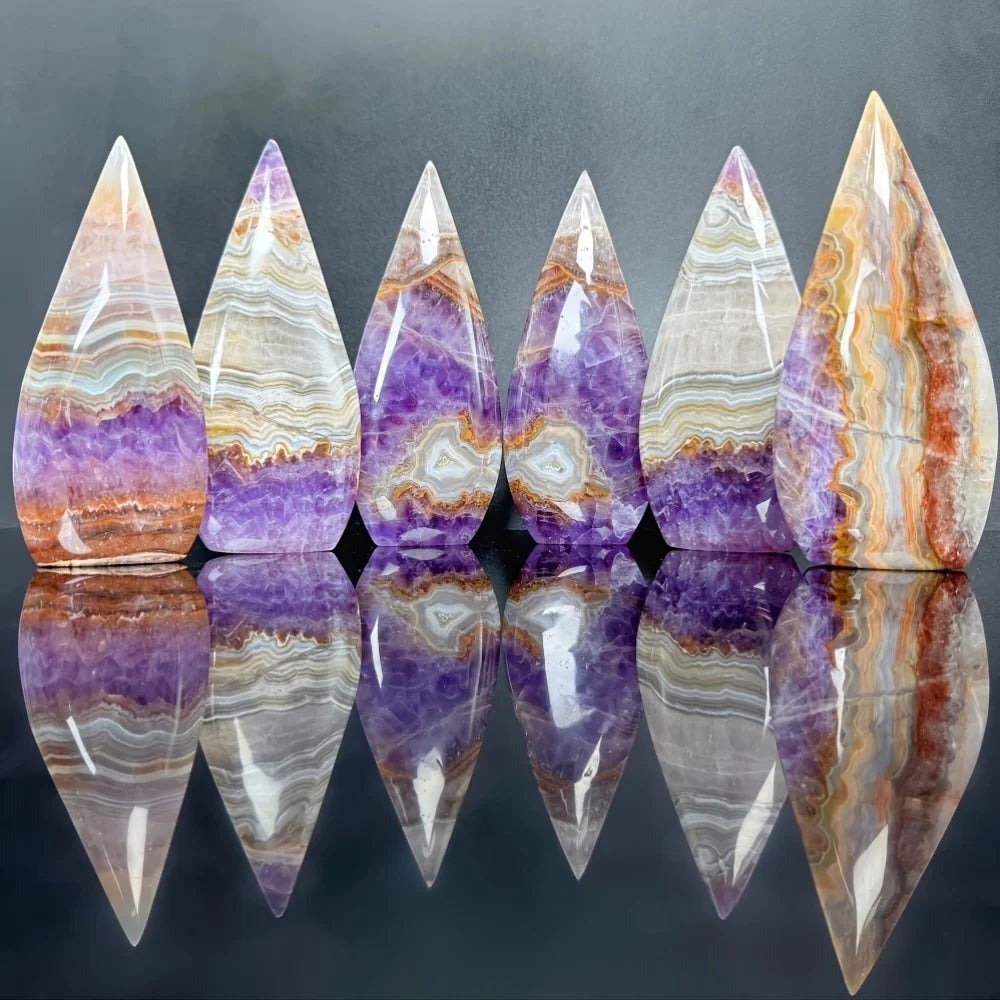 1pc Amethyst Agate Water Drop Ornament, Boho Style Natural Stone, Crystal Craft for Room Decor, Mother's Day & Christmas Gift