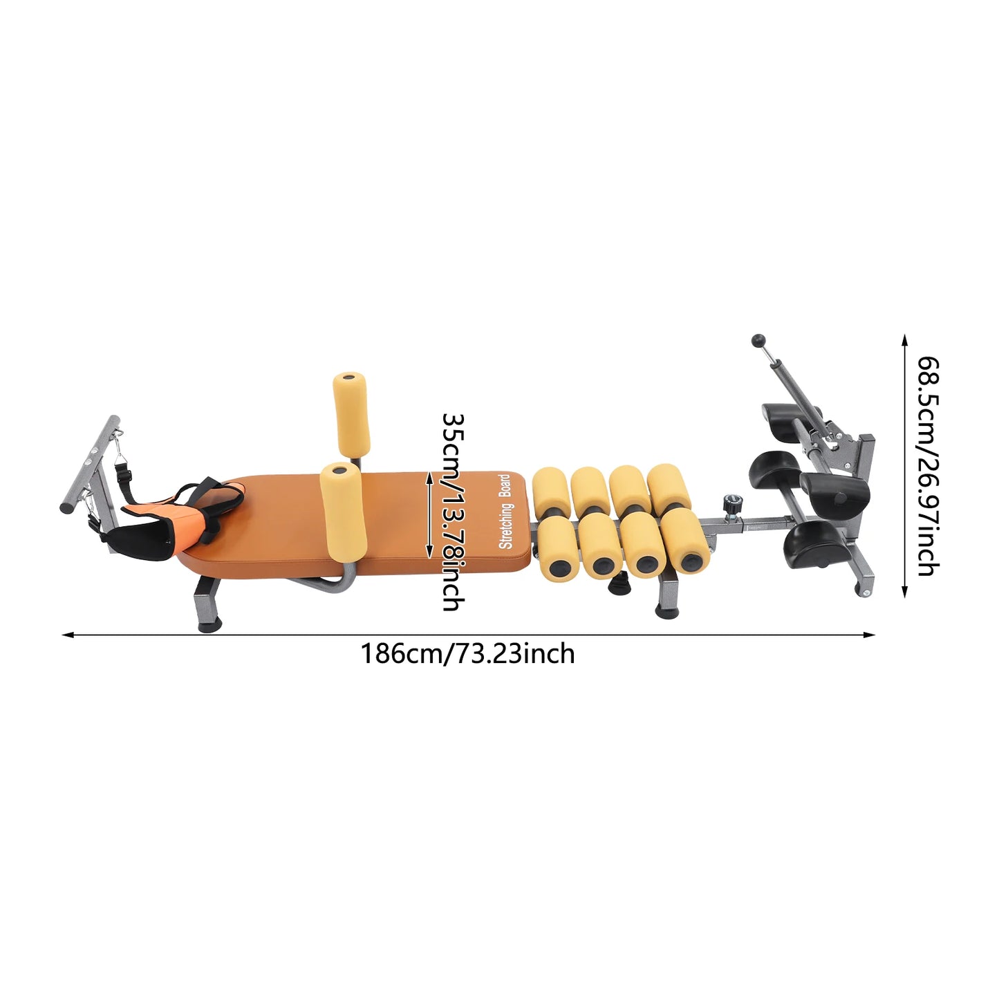 Electric Stretching Bench, Adjustable Back Stretching Machine with Remote Control & 8 Gears Length for Neck Back Relief