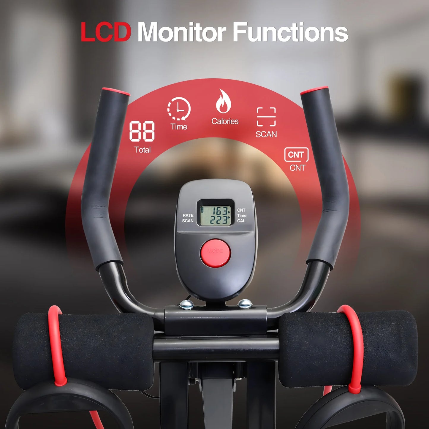 Fitness AB Machine Abdominal Trainers Core Workout Equipment 440 lbs Foldable Height Adjustable For Home Exercise Kit Whole Body
