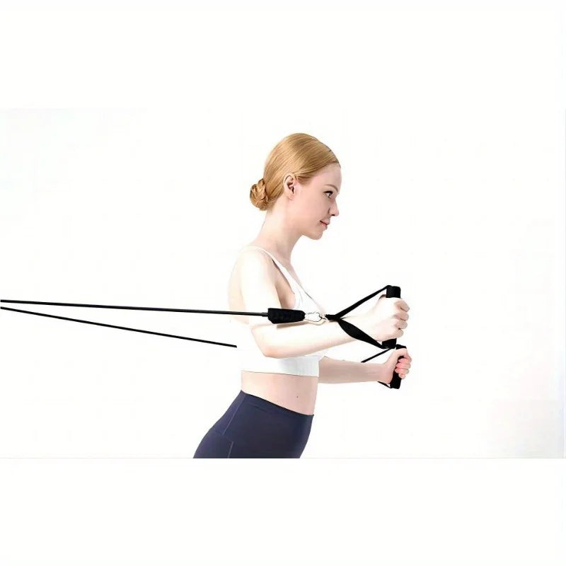 1Set 100/150/200lb Resistance Bands Set for Working Out, 5-Level Exercise Band for Men Women with Door Anchor, Handles, Ankle Straps, Portable Bag for Home Strength Training Equipment, Gym Fitness