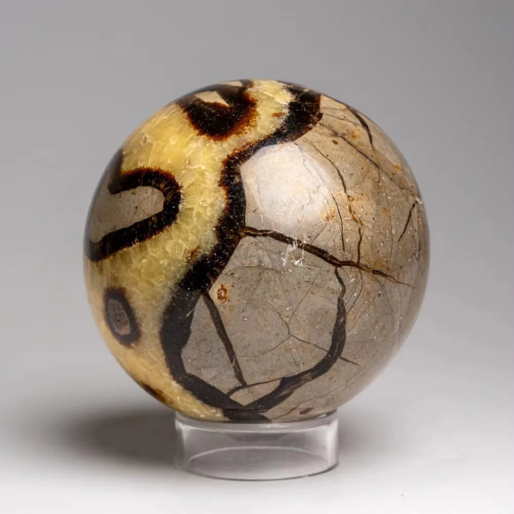 Natural turtle back stone ball ornament, with random styles, suitable for home and garden decoration, can decorate spaces such as courtyards, terraces, living rooms, etc. It is also a Christmas and Halloween gift for family a