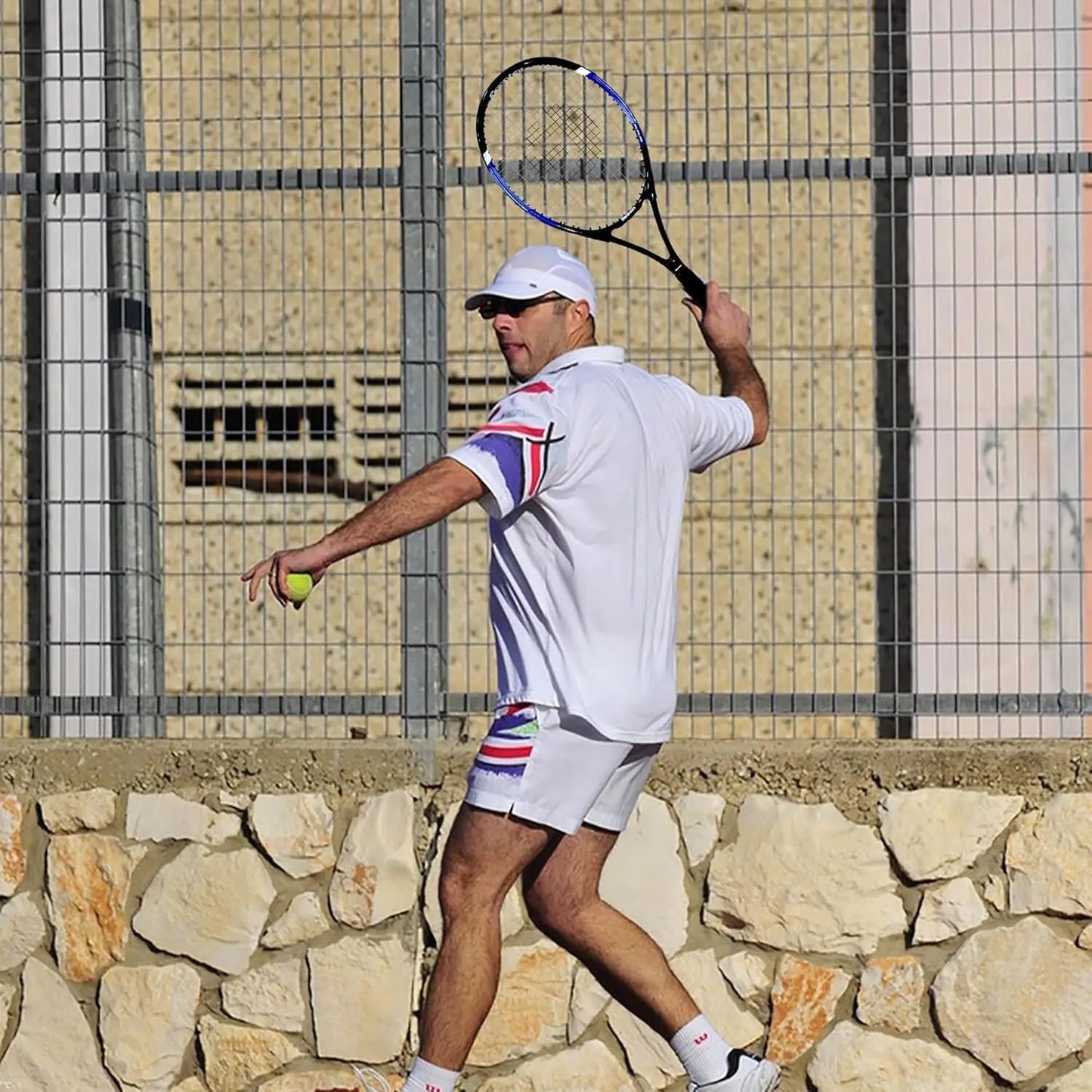 Tennis Rackets for Adults 27 inch Tennis Racquets - 2 Player Tennis Racket Set with 3balls,2 Grips, 2 Vibration Dampers