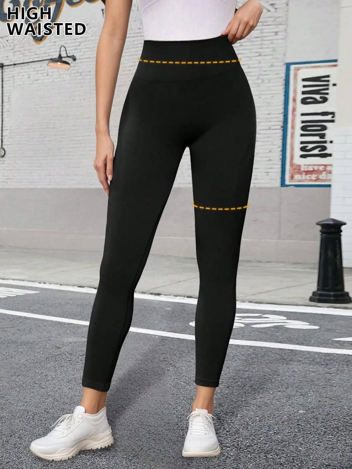 Women's High Waist Elastic Yoga Pants Tummy Control Sports Running Pants One Size Fits All And Plus Size