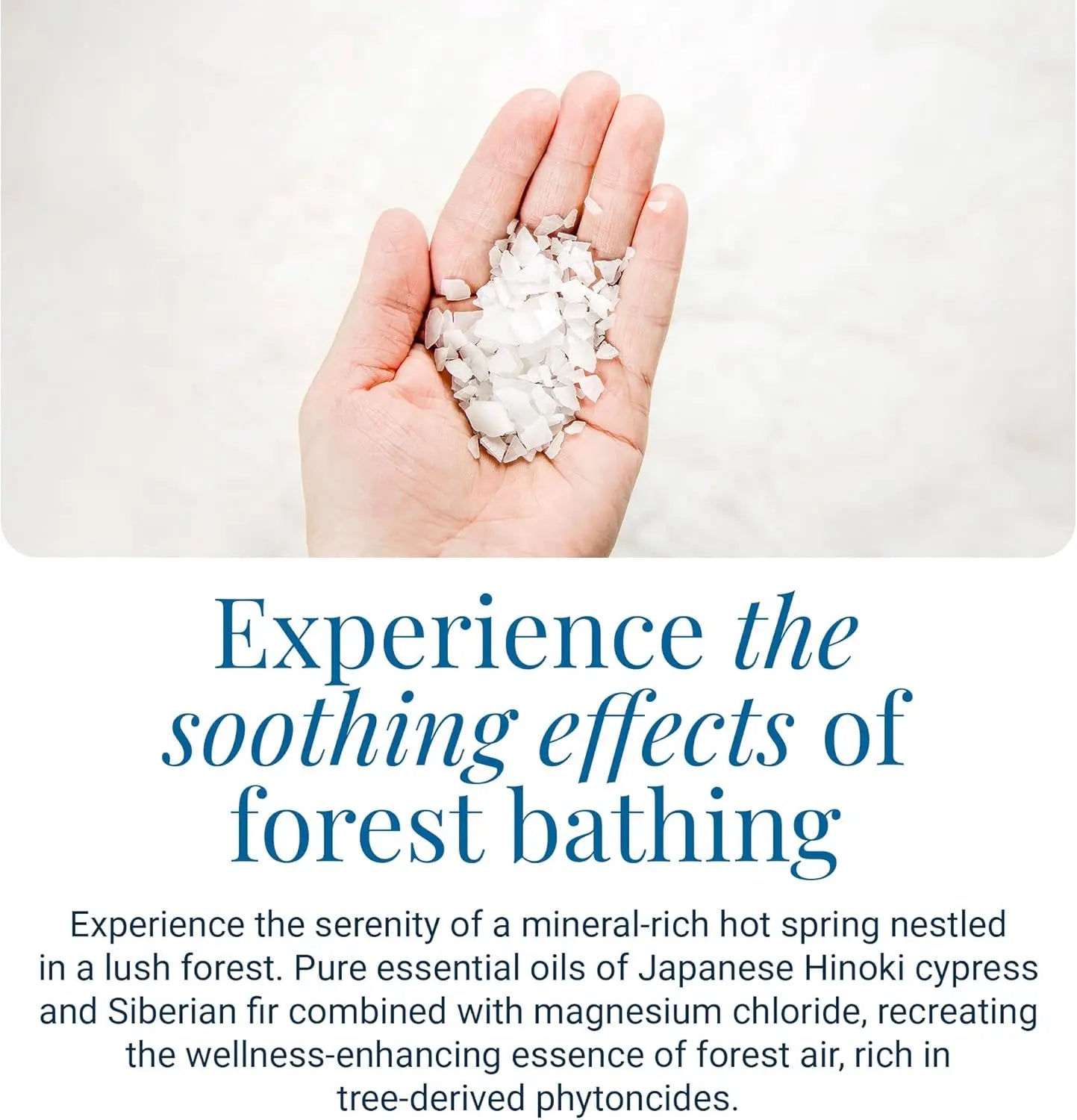 Magnesium Bath Flakes Forest Calm - Zechstein Chloride Bath Salt Alternative for Relaxing Soak, 1.65 lb Resealable Bag