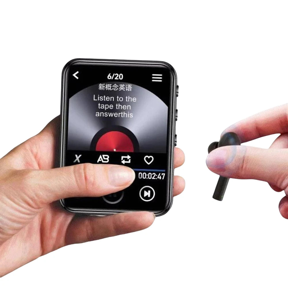 MP3 MP4 Player Lossless Music Player Full Touch Screen Bluetooth-Compatible Portable MP3 Player with Speaker FM/E-book/Recorder