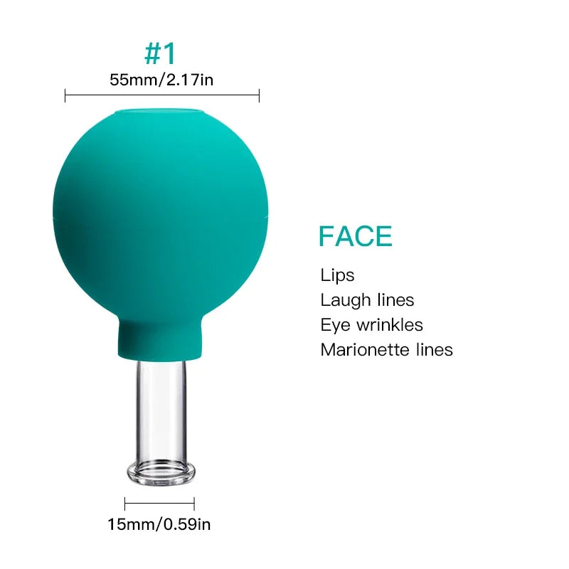 Rubber Cupping Face Massager Vacuum Eye Skin Lifting Facial Cups Anti Cellulite Jar Anti-Wrinkle Cupping Therapy Beauty Tool