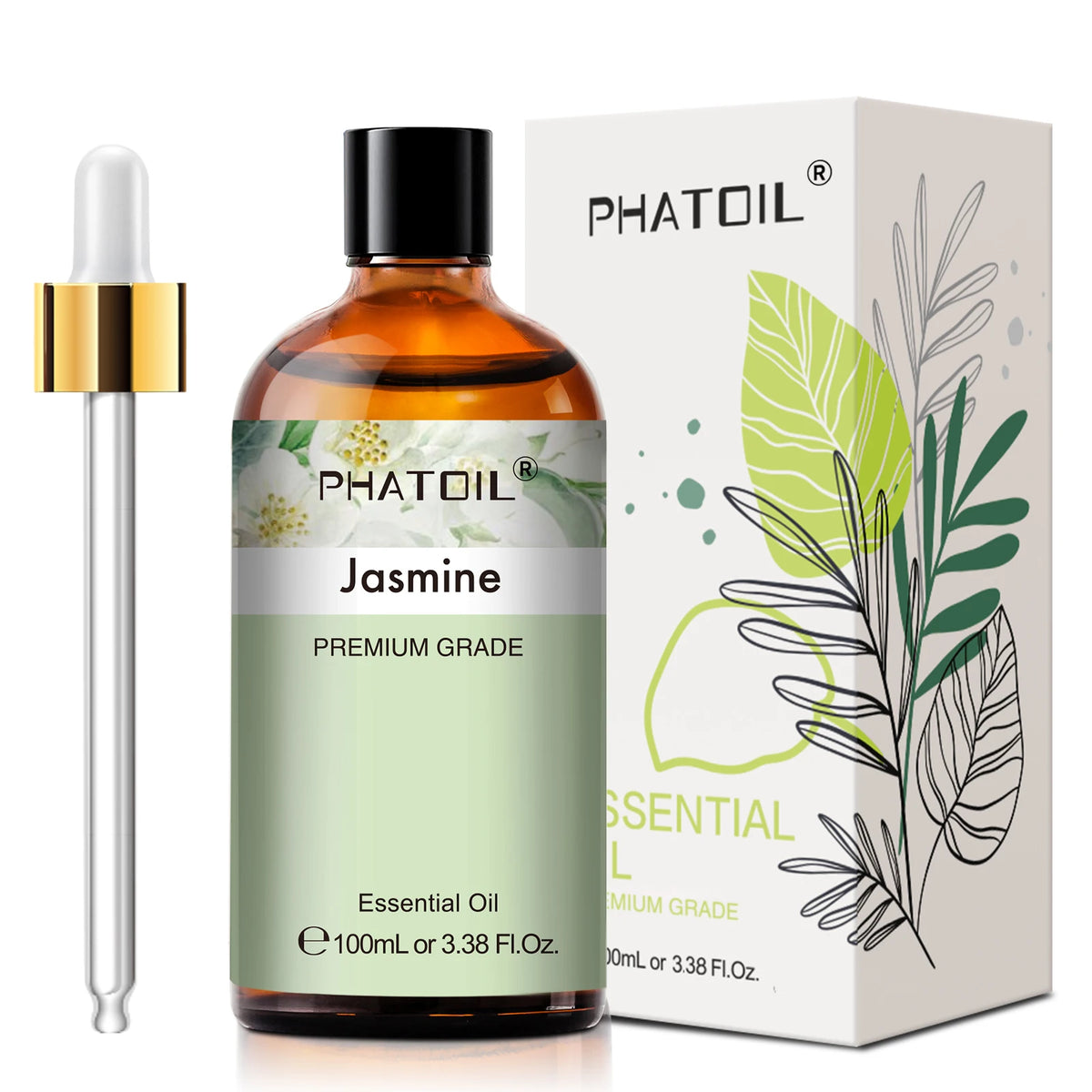 PHATOIL 2PCS Pure Aromatherapy Essential Oils for Diffuser Humidifier Soap Candle Making 100ml Vanilla Lavender Sandalwood Lemon Cinnamon Aroma Essential Oil Set