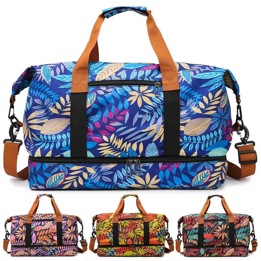Women Weekender Duffel Bag Waterproof Fitness Storage Handbag Large Capacity Everyday Overnight Bag Female Yoga Handbag