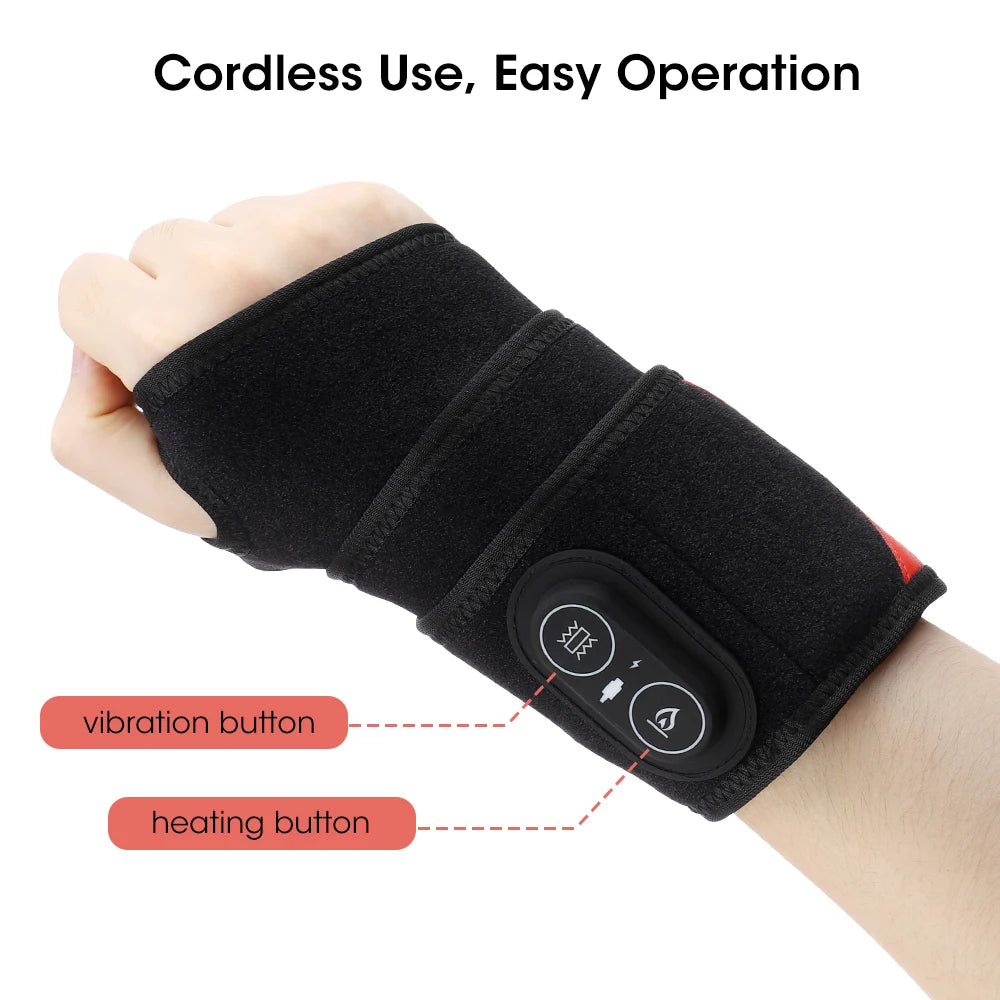 Wireless Vibration Heating Wrap 36pcs LED Beads 660&850nm Versatile Body Heating Pad for Knee Elbow Wrist Ankle